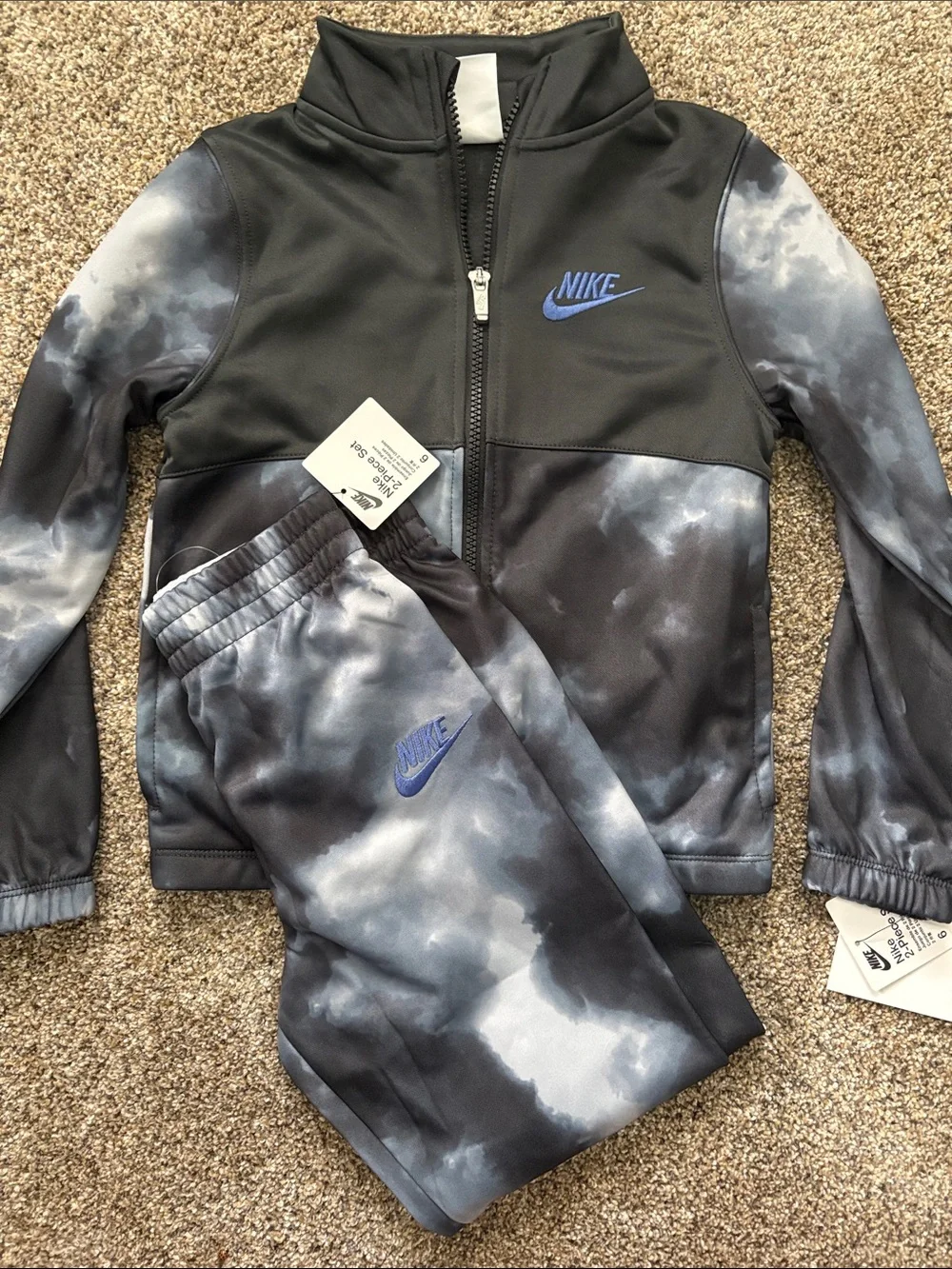 Nike Kids Boys Tie-Dye Track Jogger jacket and Pants size 6 NWT